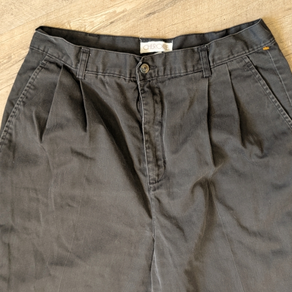 Cherokee Charcoal Pleated Trousers